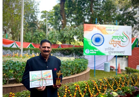 गणतंत्र दिवस पर पर्यावरण संरक्षण में उत्कृष्ट योगदान हेतु एन.के. झिंगन सम्मानित